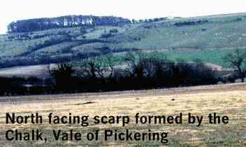 Description: Description: Description: Description: North facing scarp formed by the Chalk, Vale of Pickering